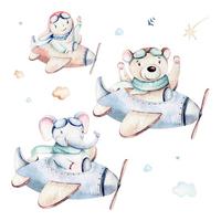 WANDAUFKLEBER 80x123cm - Teddybär-Elefantenjunge - Multicolor, Kunststoff (80/123/0.1cm) - Wallfluent