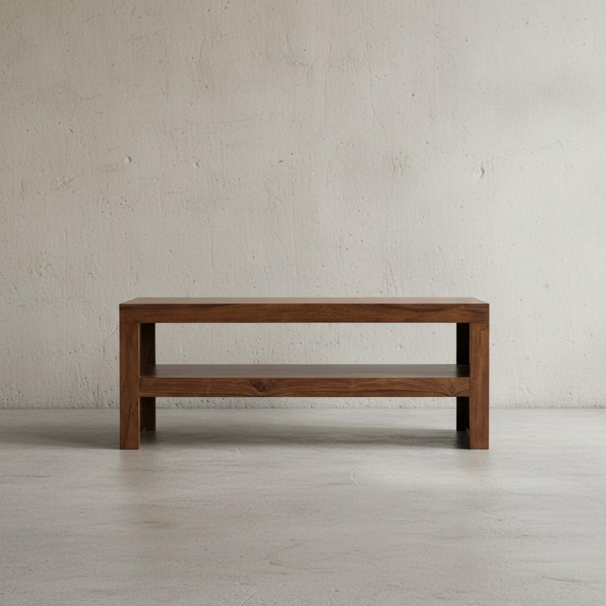 COUCHTISCH Sheesham Massivholz, Moderner Stil, 110x45x45 cm, Handgefertigt - Braun, Holz (45/110/45cm) - KADIMA DESIGN
