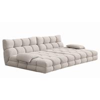 BIG SOFA AMIA Hellgrau Velvet - Hellgrau/Schwarz, Kunststoff/Textil (290/86/178cm) - KAWOLA