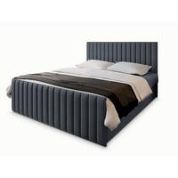 BOXBETT ARION 180x200 cm mit Matratze und Topper, H2+H3 - Grau - Grau, Holz (180/200cm) - MASSENO