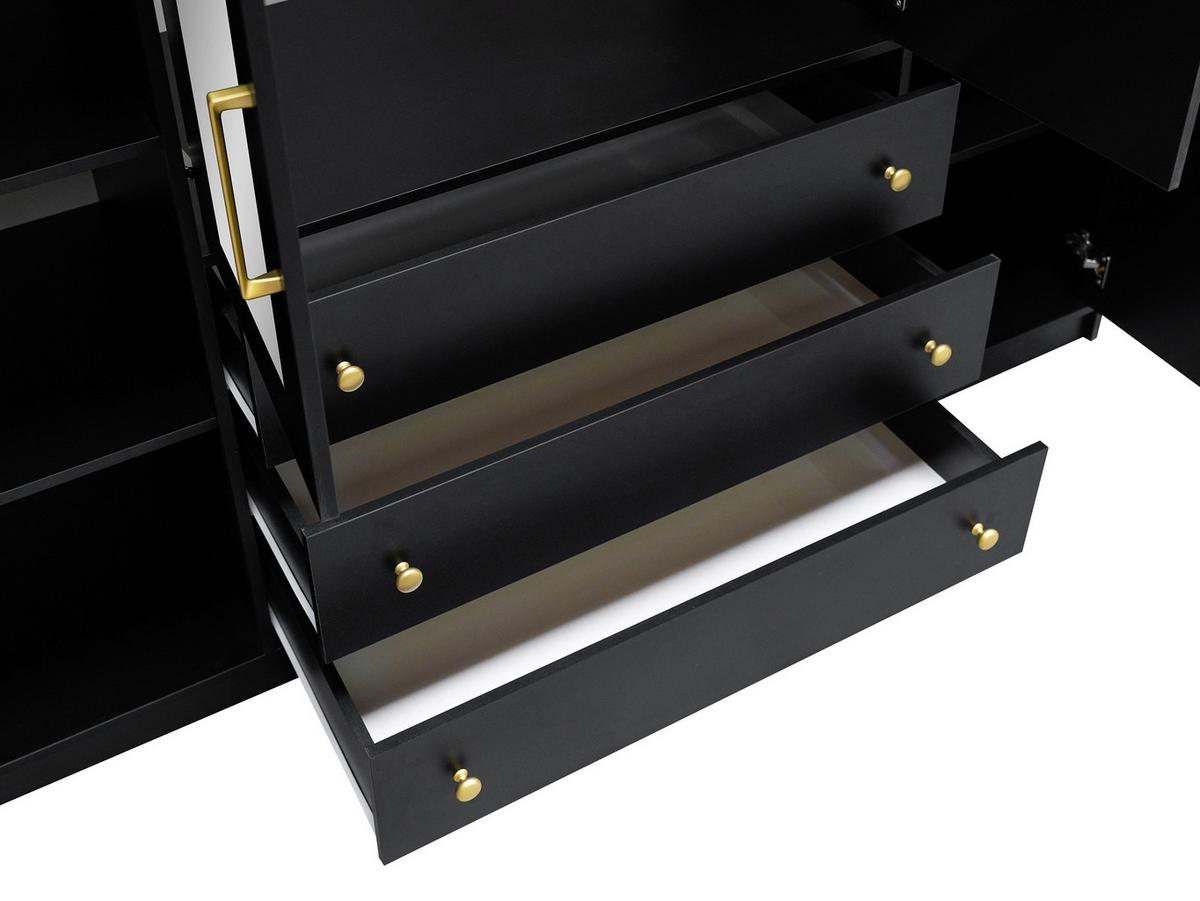 KLEIDERSCHRANK Retro Lux D4 - Goldfarben/Weiß, Holzwerkstoff (196/200/58cm) - MIRJAN24