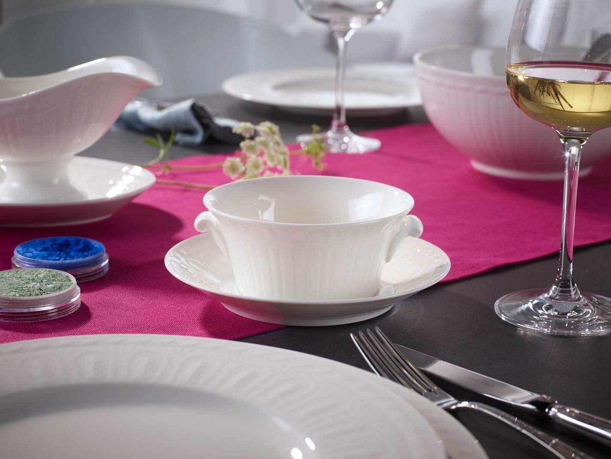 SUPPENTASSEN MIT UNTERTASSEN Cellini weiß 400 ml 6er Set - Weiß, Keramik (0.4L) - Villeroy & Boch