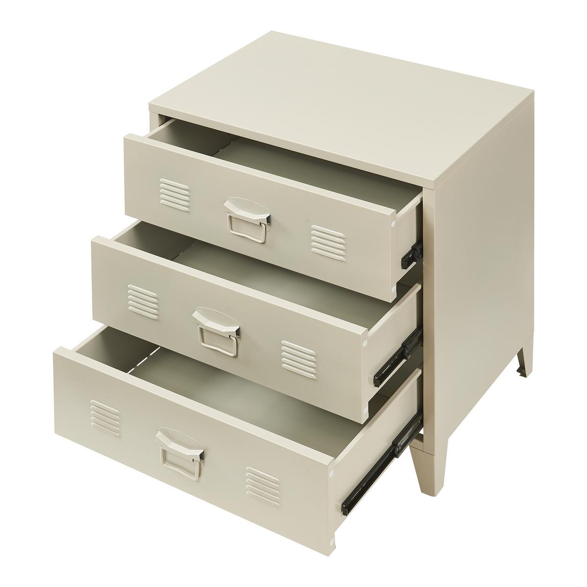 METALLSCHRANK Hämeenlinna - Beige, Metall (60/72/40cm) - [en.casa]