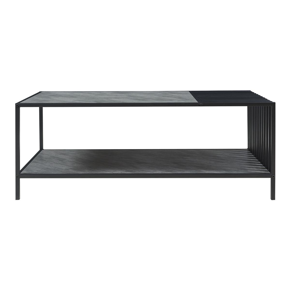 COUCHTISCH Pärghos 120/60/45 cm - Schwarz/Grau, Holzwerkstoff/Metall (60/120/45cm) - [en.casa]