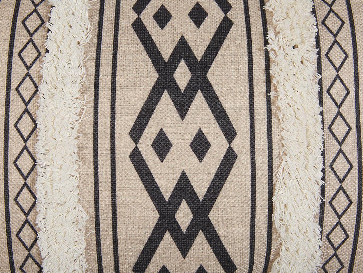 DEKOKISSEN 2er-Set Beige 30/50 cm Pulmonaria - Beige, Textil (30/50cm) - Beliani