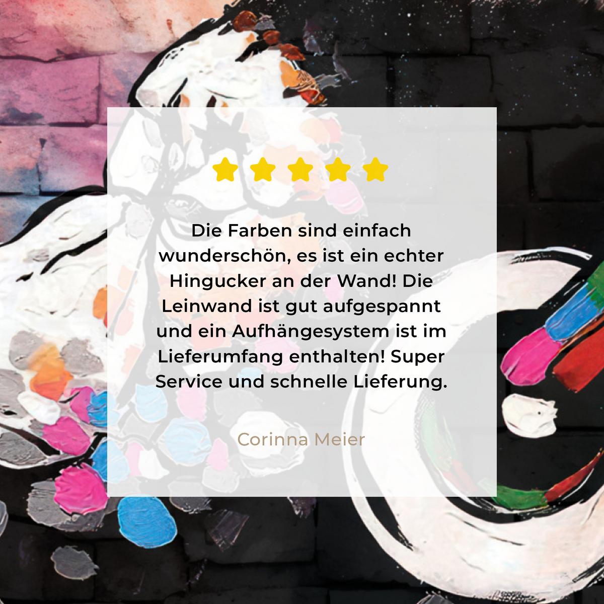 LEINWANDBILD Affe - Graffiti - Musik Deko Groß 90x90 cm - Multicolor, Textil (90/90cm) - MuchoWow