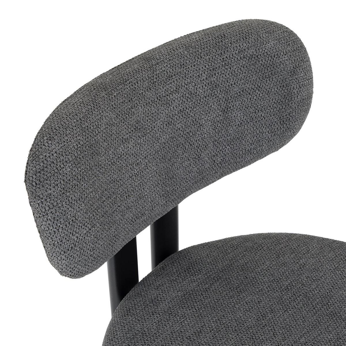 ESSZIMMERSTUHL FRANCA 2er-Set dunkelgrau - Dunkelgrau, Textil (51/80/53cm) - IDIMEX