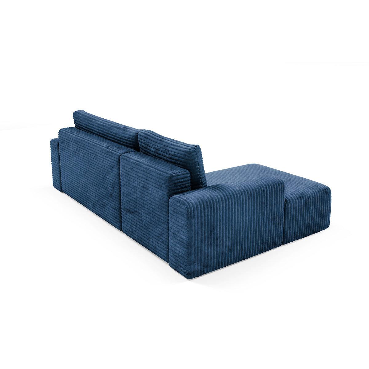 ECKSOFA Romeo 3 Sitzplätze Dunkelblau - Blau, Holz (268/163cm) - Petits-meubles
