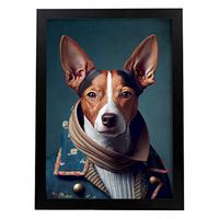 POSTER Basenji In Voller Farbe Fotostil A3 Schwarzer Rahmen - Schwarz, Papier (29.7/5/42cm) - Nacnic