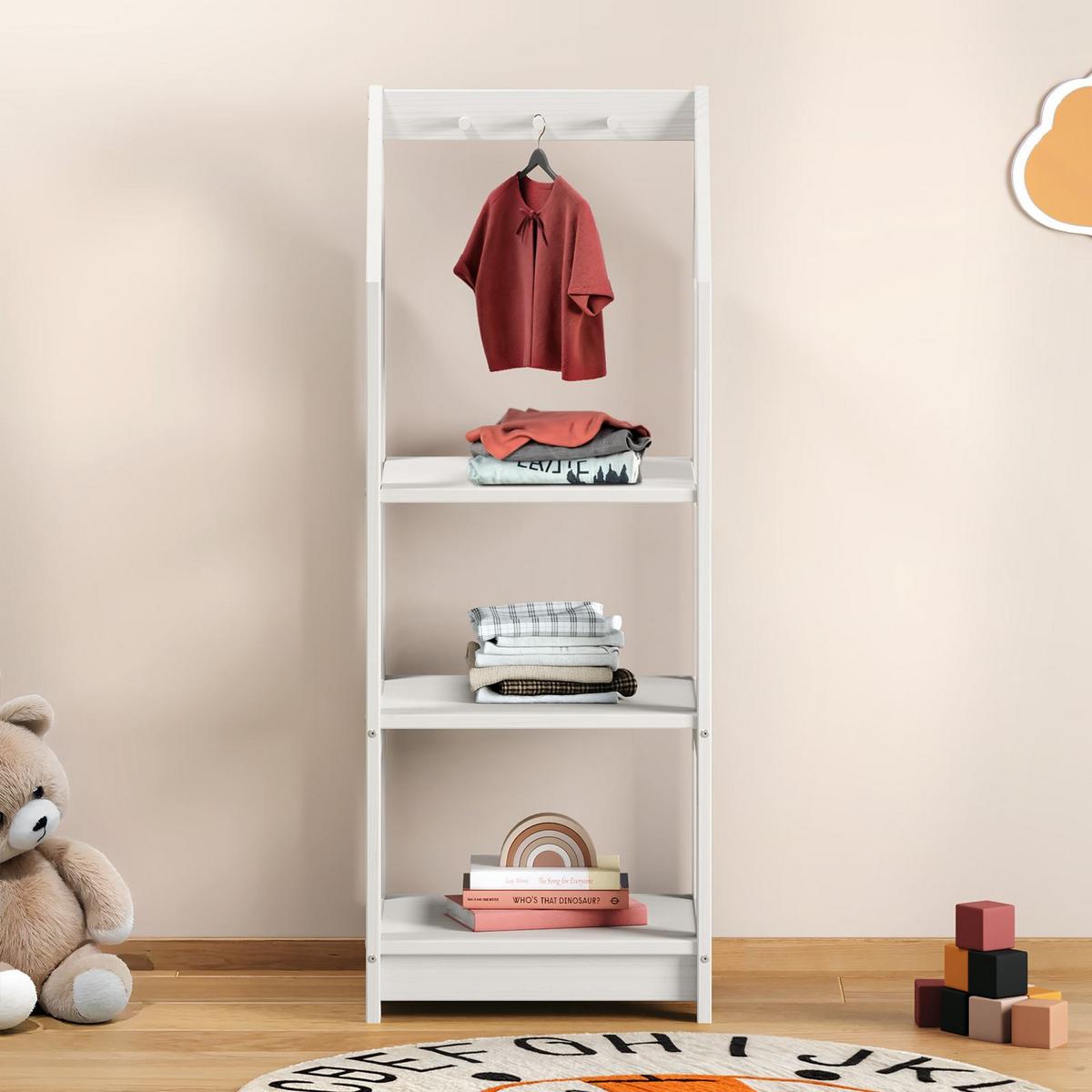 KINDERREGAL SALLY - Weiß, Holz (44/118/42cm) - IDIMEX