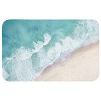 WC-VORLEGER Strand - Meer - Natur - Sommer Toilettenteppich 80x50 cm - Türkis, Textil (80/1cm) - OnlyWow
