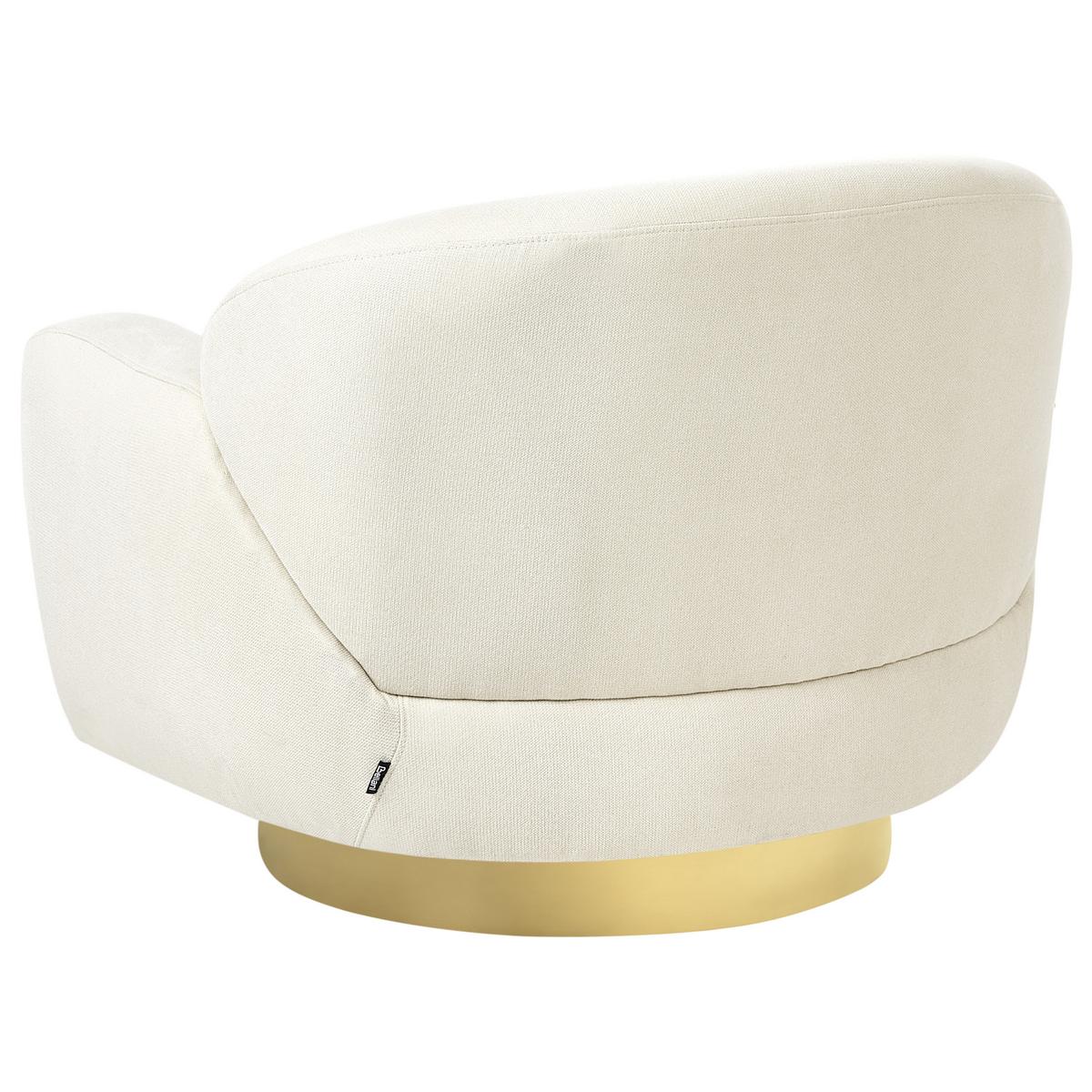 SESSEL Hellbeige Lejre - Beige/Goldfarben, Textil (92/70/83cm) - Beliani