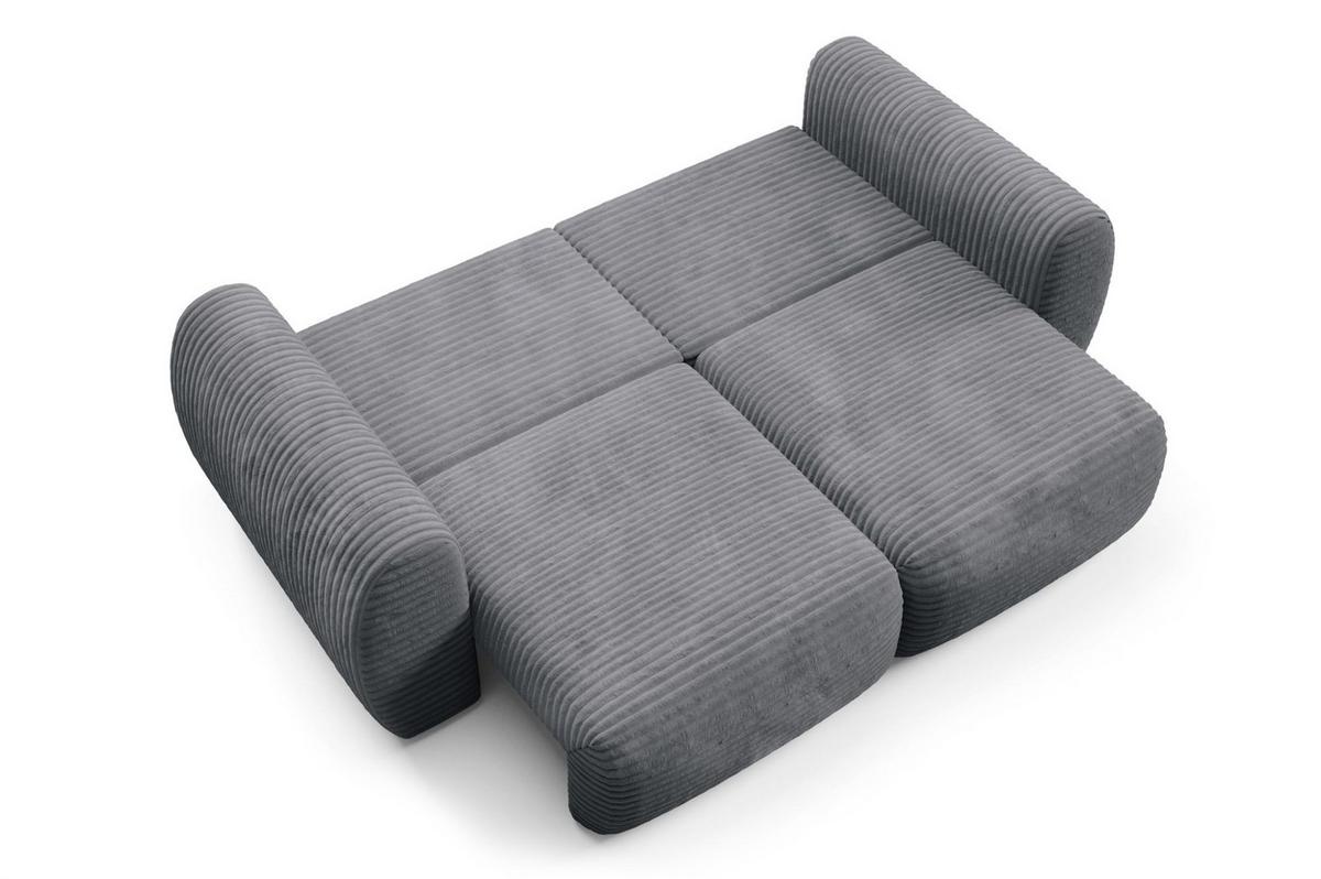 SCHLAFSOFA Simone - Anthrazit, Holzwerkstoff/Textil (266/95/110cm) - Fun Möbel