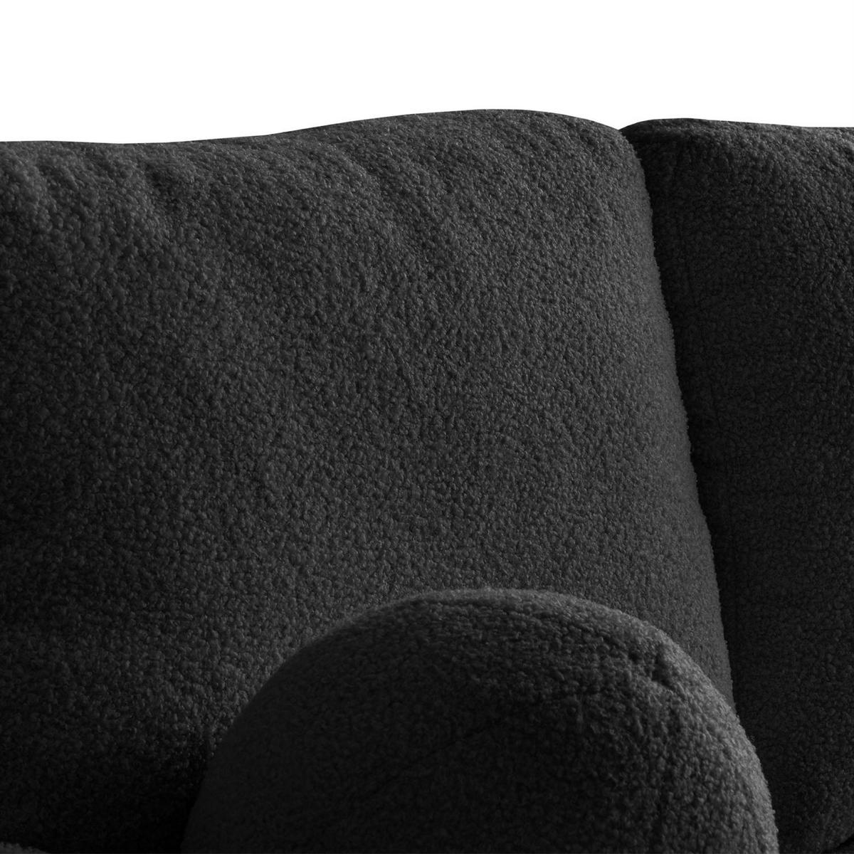 AUSZIEHBARES Ecksofa GAMMA mit Schlaffunktion Quelle 100 - Schwarz, Textil (217/145cm) - Lookway