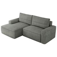 ECKSOFA BELLUNO L Grau Strukture - Links - Schwarz/Grau, Textil (144/233cm) - MKS