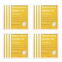 RAHMEN Set mit 12 aus MDF und Acrylglas Schutz und Aussteller für Fotografien, Bilder, Poster, Gemälde, Dekoration für Haus Farbe Weiß A3 - Weiß, Holz (29.7/3cm) - Nacnic