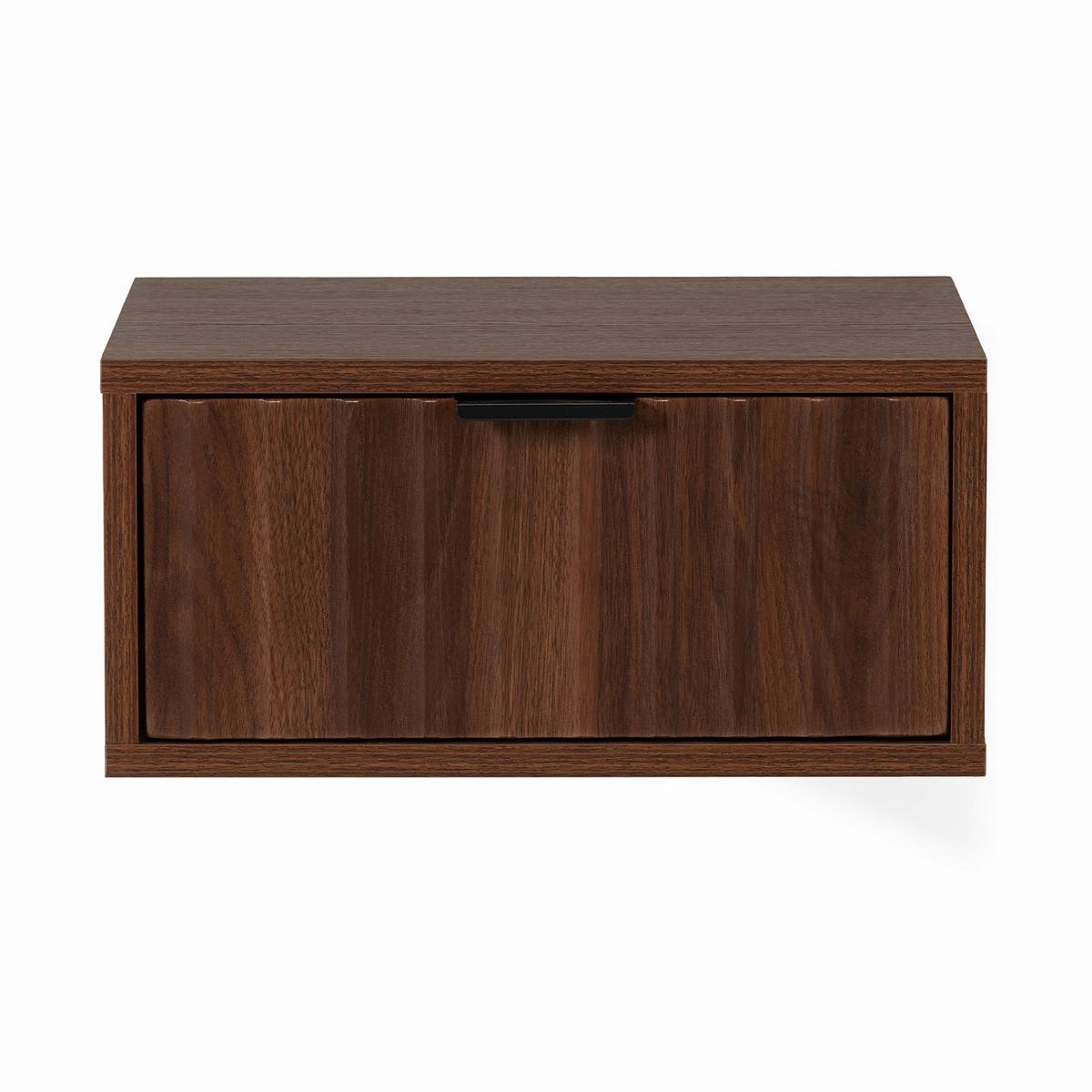 2ER-SET SCHWEBENDER NACHTTISCH Lluvia Walnuss - Walnussfarben, Holzwerkstoff (40/19/35cm) - VS Venta-stock