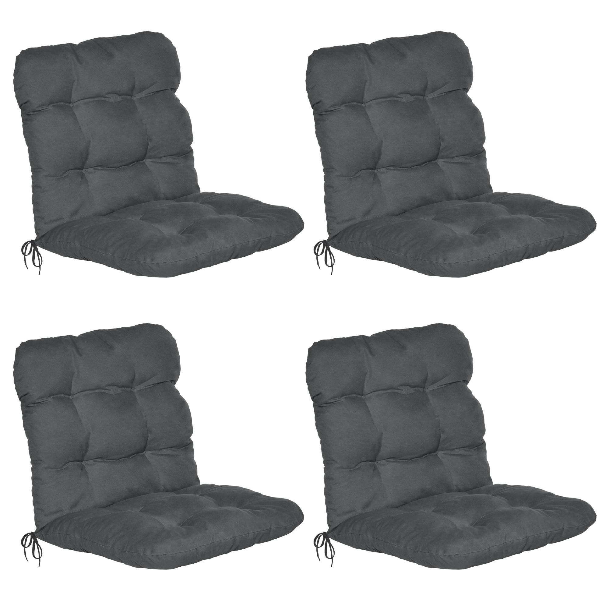 HOCHLEHNERAUFLAGE Flair HL 120/50/8cm Graphitgrau (8tlg) - Graphitfarben, Textil (50/8/120cm) - Beautissu 