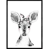 POSTER Baby Hirsch – Kinder A3 Rahmenlos - Klar, Papier (29.7/5/42cm) - Nacnic