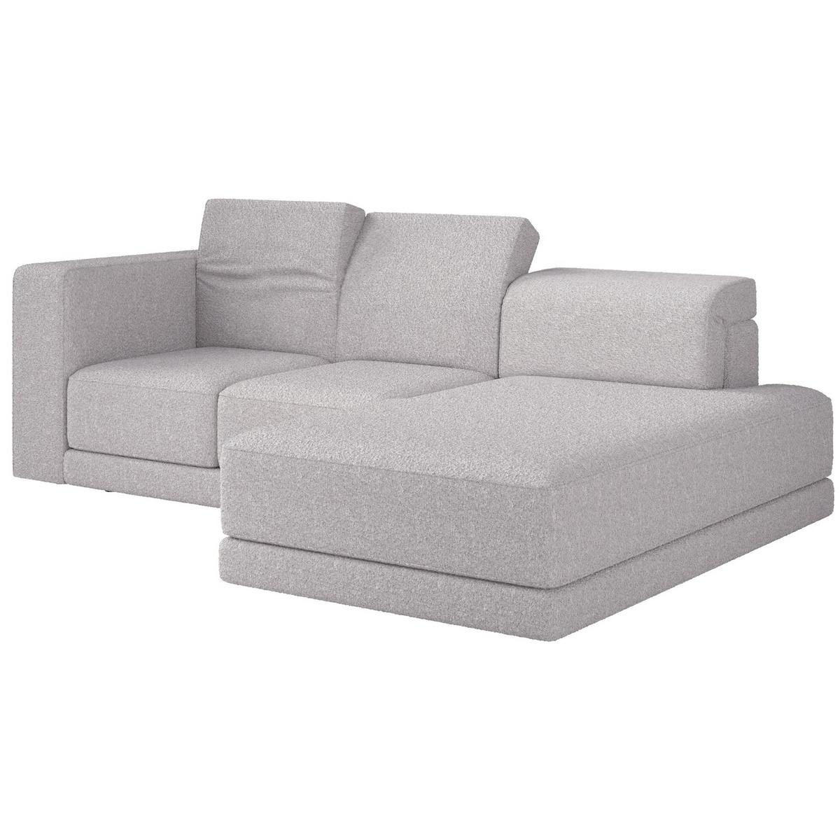 ECKSOFA Novals L-Form, 4-Sitzer, rechts 278 cm - Hellgrau/Schwarz, Holz/Kunststoff (168/278cm) - Selsey
