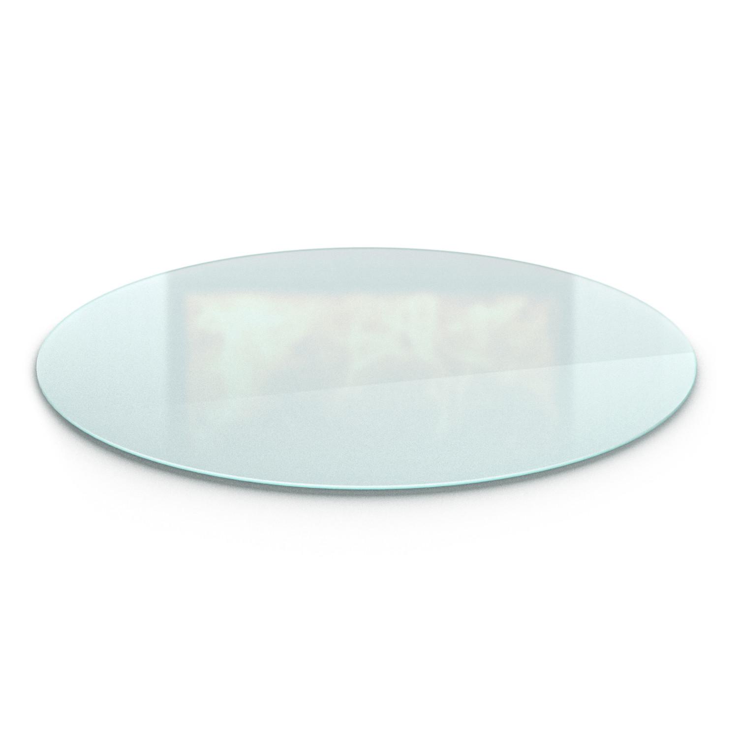 GLASBODENPLATTE für Kaminofen Ø60 cm – Milchglas Optik - Transparent, Glas (60/70/0.4cm) - TULUP