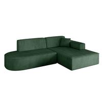 ECKSOFA Ottomane Rechts IREA-L1-v4 - 232x165x77 cm Grün - Currygelb, Holzwerkstoff/Textil (232/165cm) - ALTDECOR