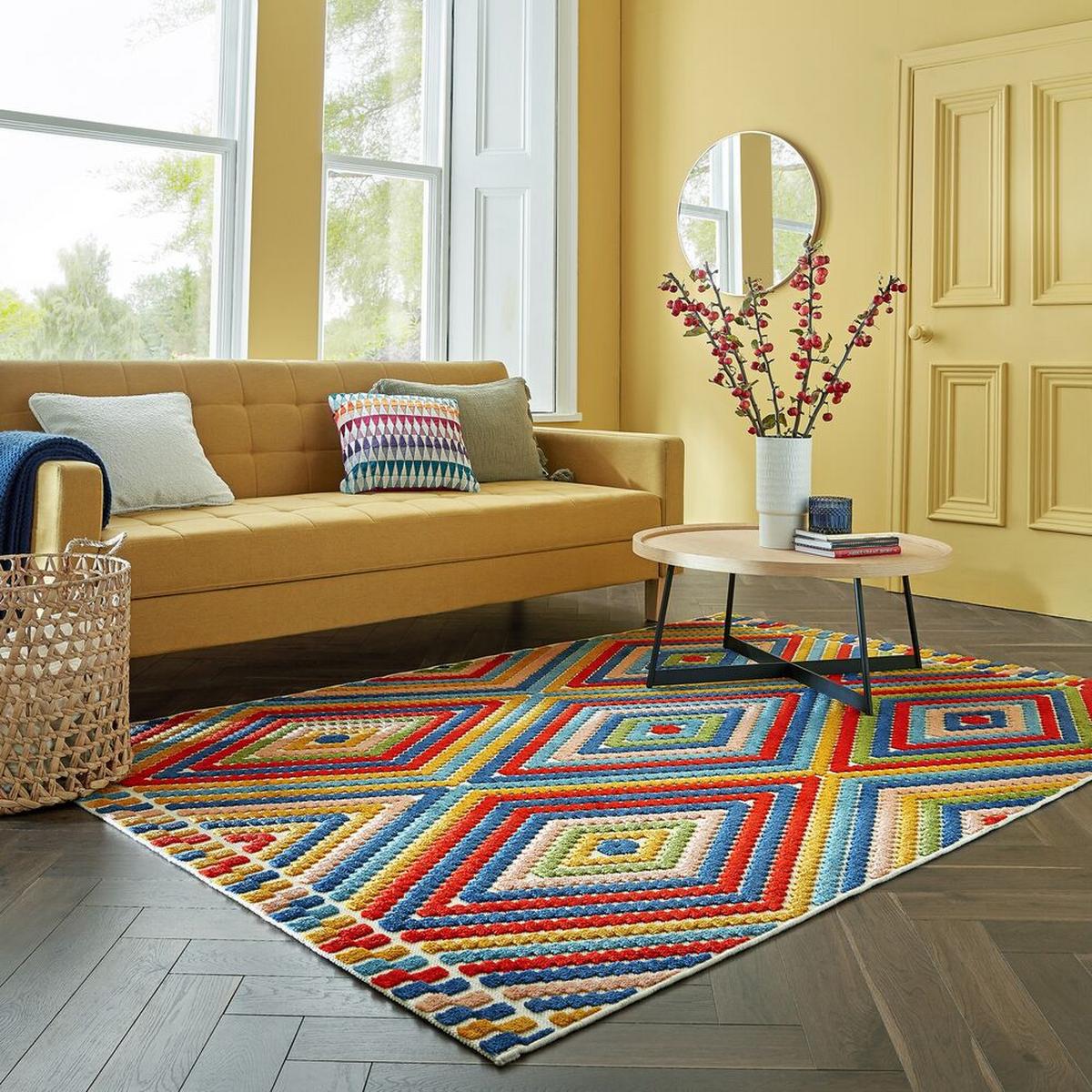 OUTDOORTEPPICH Waschbar LUNE, geometrisch, Bunt, 200 x 290 cm - Multicolor, Textil (200/290cm) - KADIMA DESIGN