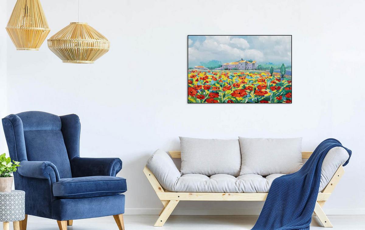 ACRYLBILD HANDGEMALT 93/63 cm - Multicolor, Holz/Textil (93/63cm) - KUNSTLOFT