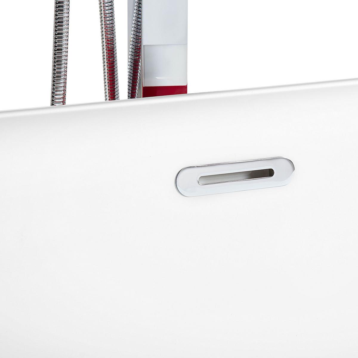 BADEWANNE FREISTEHEND 77x170x61 cm rot Tesoro - Rot, Kunststoff (77/61/170cm) - Beliani