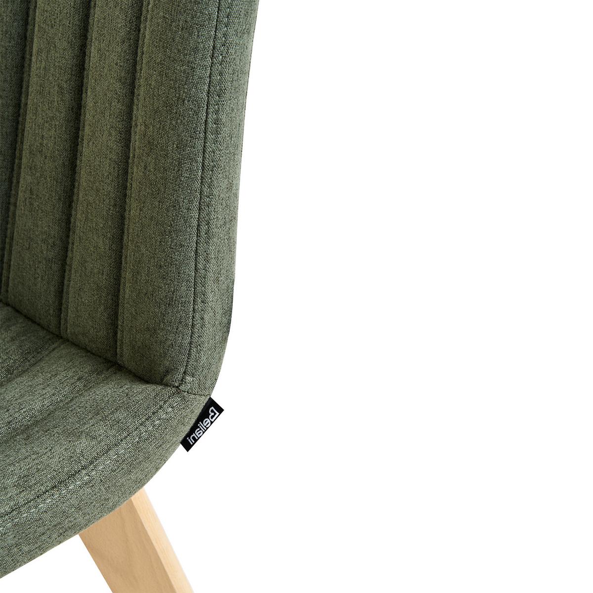 ESSZIMMERSTUHL 2er-Set Dunkelgrün Calgary - Dunkelgrün/Braun, Textil (48/86/56cm) - Beliani