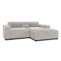 ECKSOFA L Form Jughlio Beige 240/165/75 cm Rechts mit Schlaffunktion - Beige/Schwarz, Kunststoff/Textil (240/165cm) - AX Living