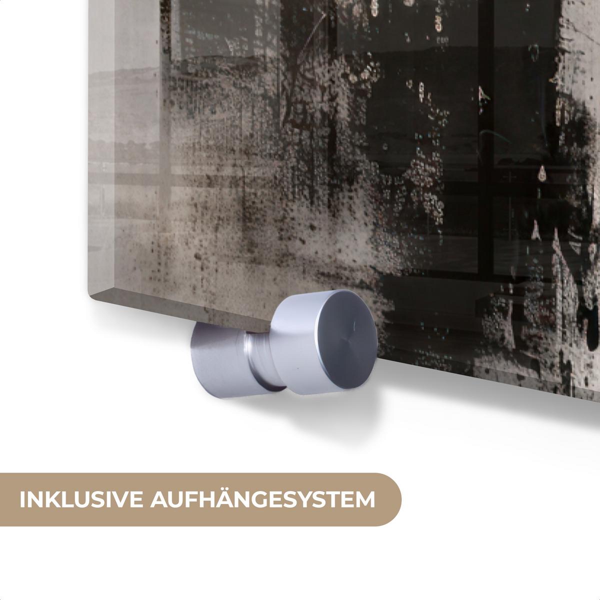 ACRYLGLASBILD Abstrakt - Kunst - Grau 60x120 cm - Hellgrau, Glas (60/120cm) - MuchoWow