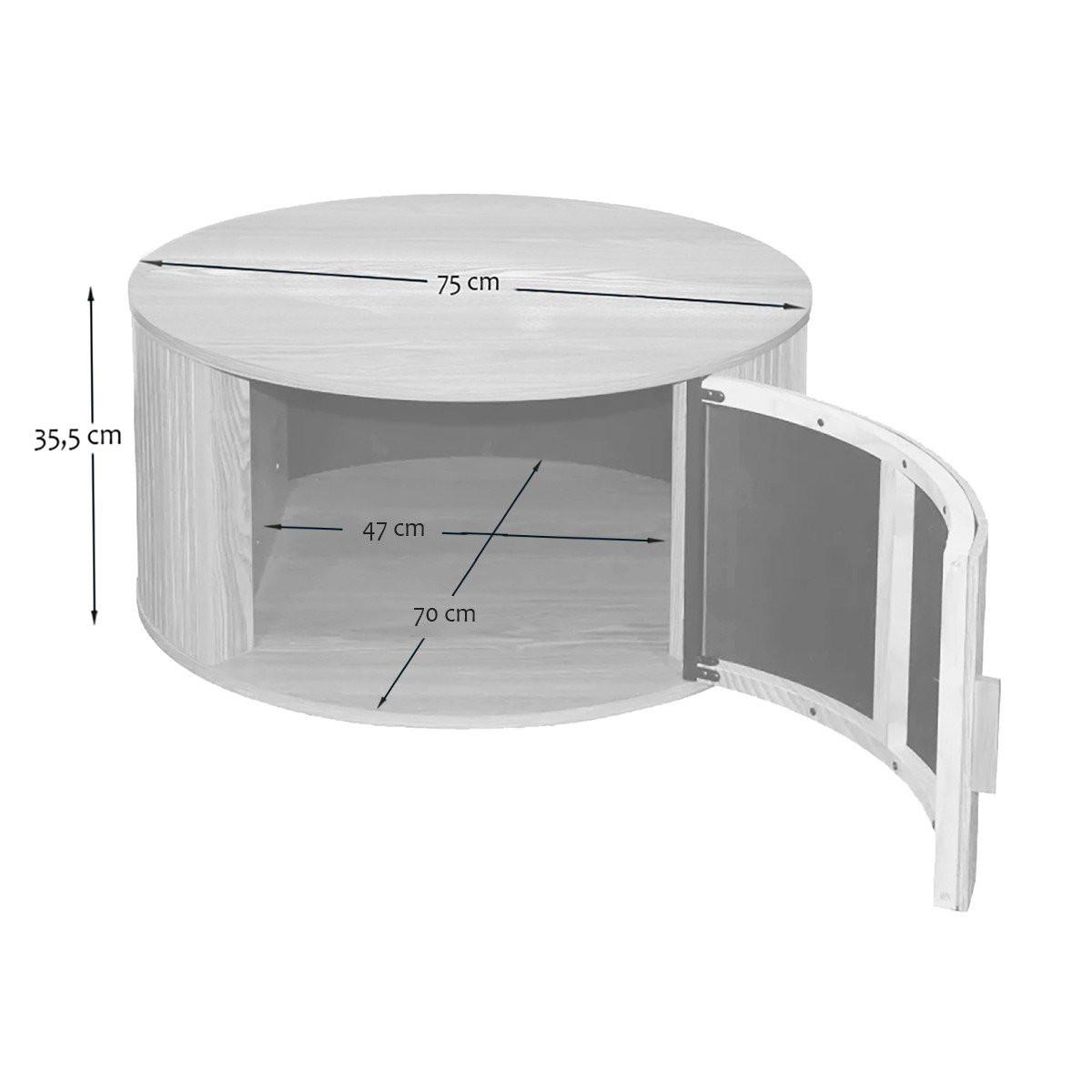 COUCHTISCH mit stauraum - ernest 75/75/35,5 cm - Apfelbaumfarben, Holzwerkstoff (75/75/35.5cm) - Calicosy