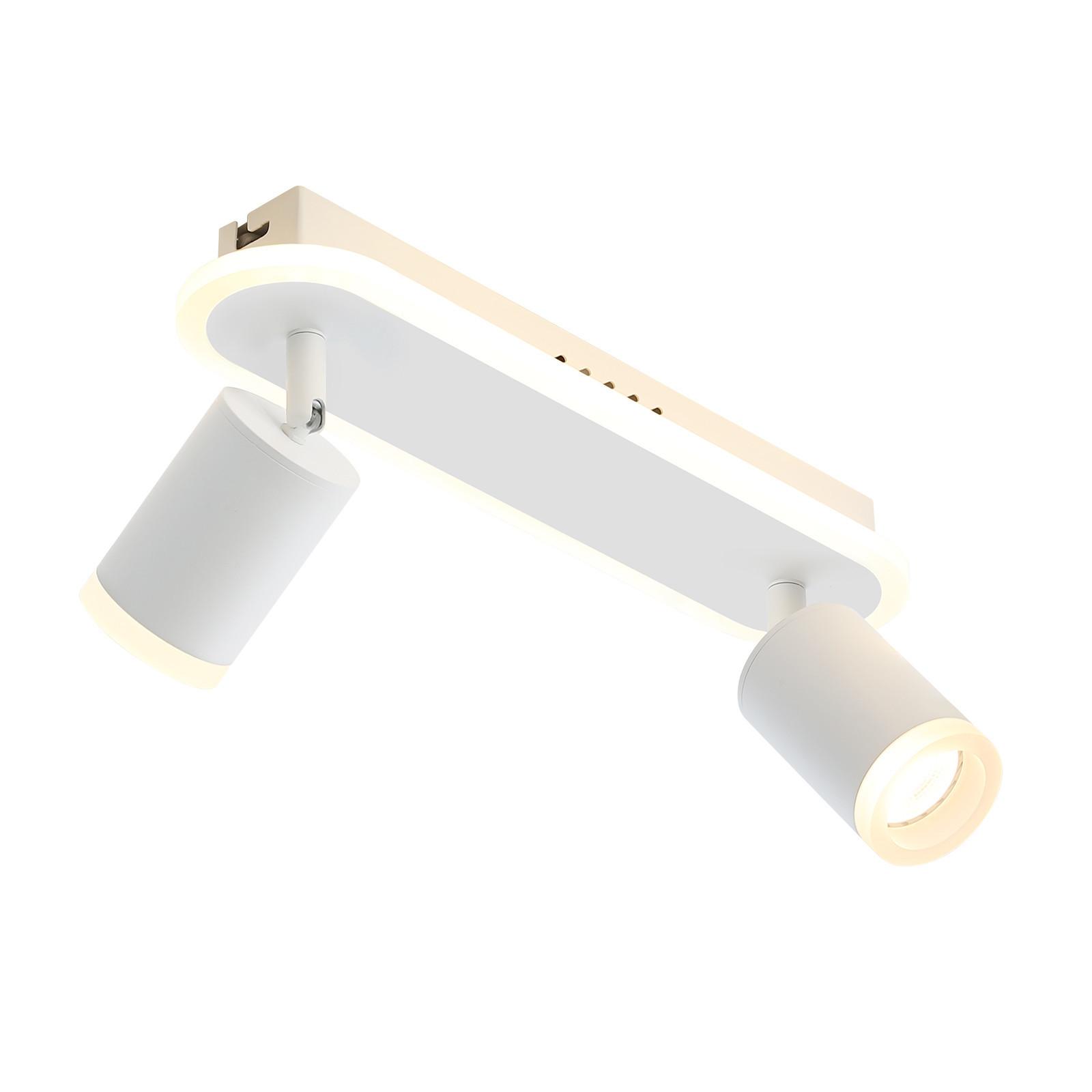 LED-DECKENLEUCHTE Lichtelf 2-flammig 33/6/9 cm - Weiß, Kunststoff (33/6/9cm) - Nettlife