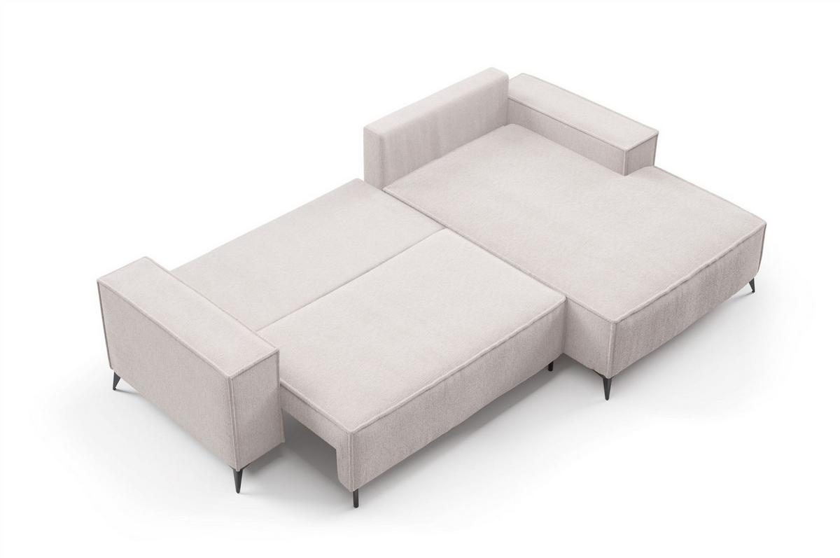 ECKSOFA Fiore - Creme, Holzwerkstoff/Textil (294/185cm) - Fun Möbel