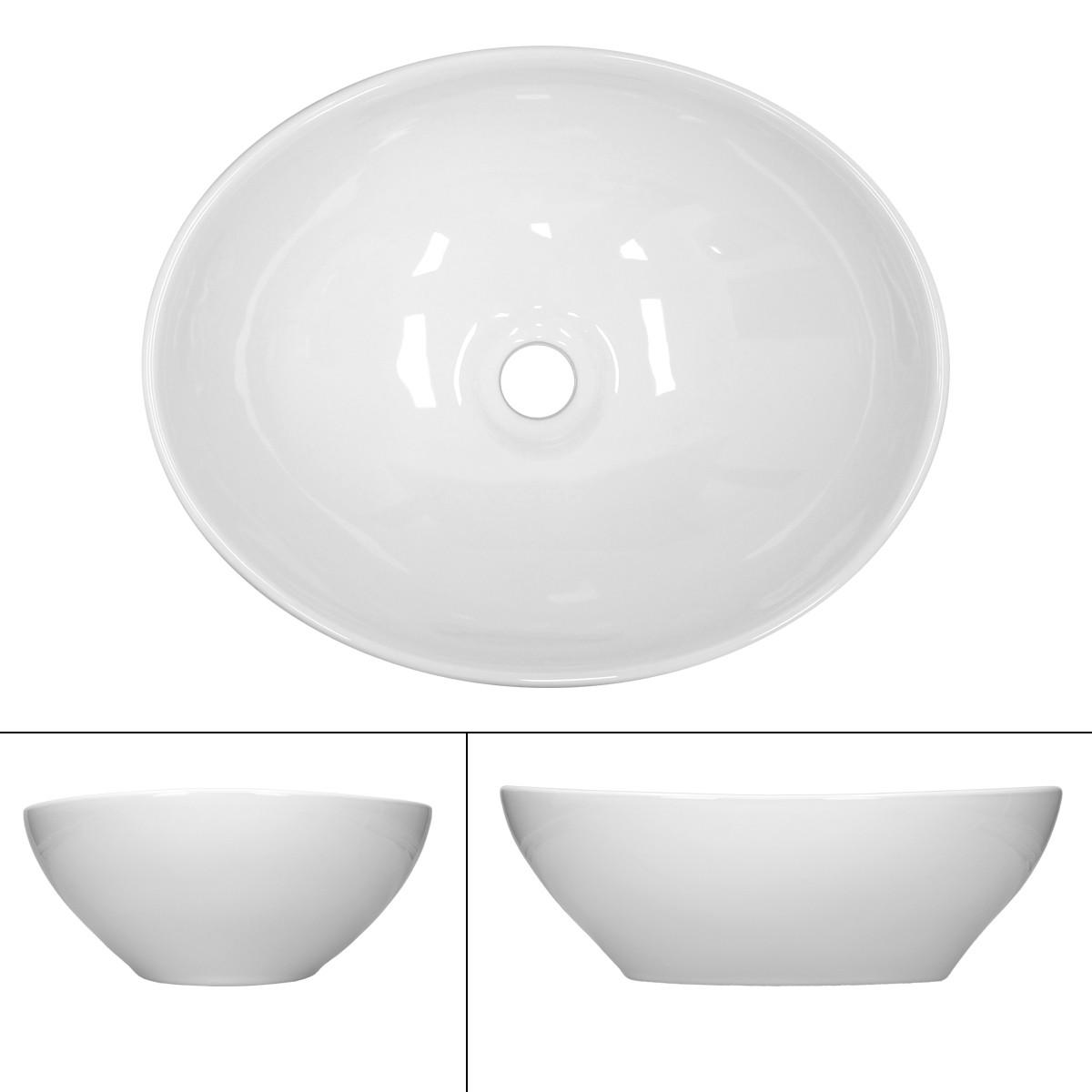 WASCHBECKEN - Weiß, Keramik (33/14.2/41cm) - LuxeBath