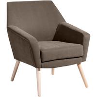 SESSEL Kachka Bezug Veloursstoff Buche natur / sahara - Buchefarben/Sahara, Kunststoff (71/81/67cm) - 58aufmkessel