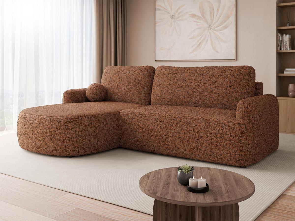 ECKSOFA Loridu, Seite: Links - Messingfarben/Schwarz, Holz/Kunststoff (250/174cm) - MIRJAN24