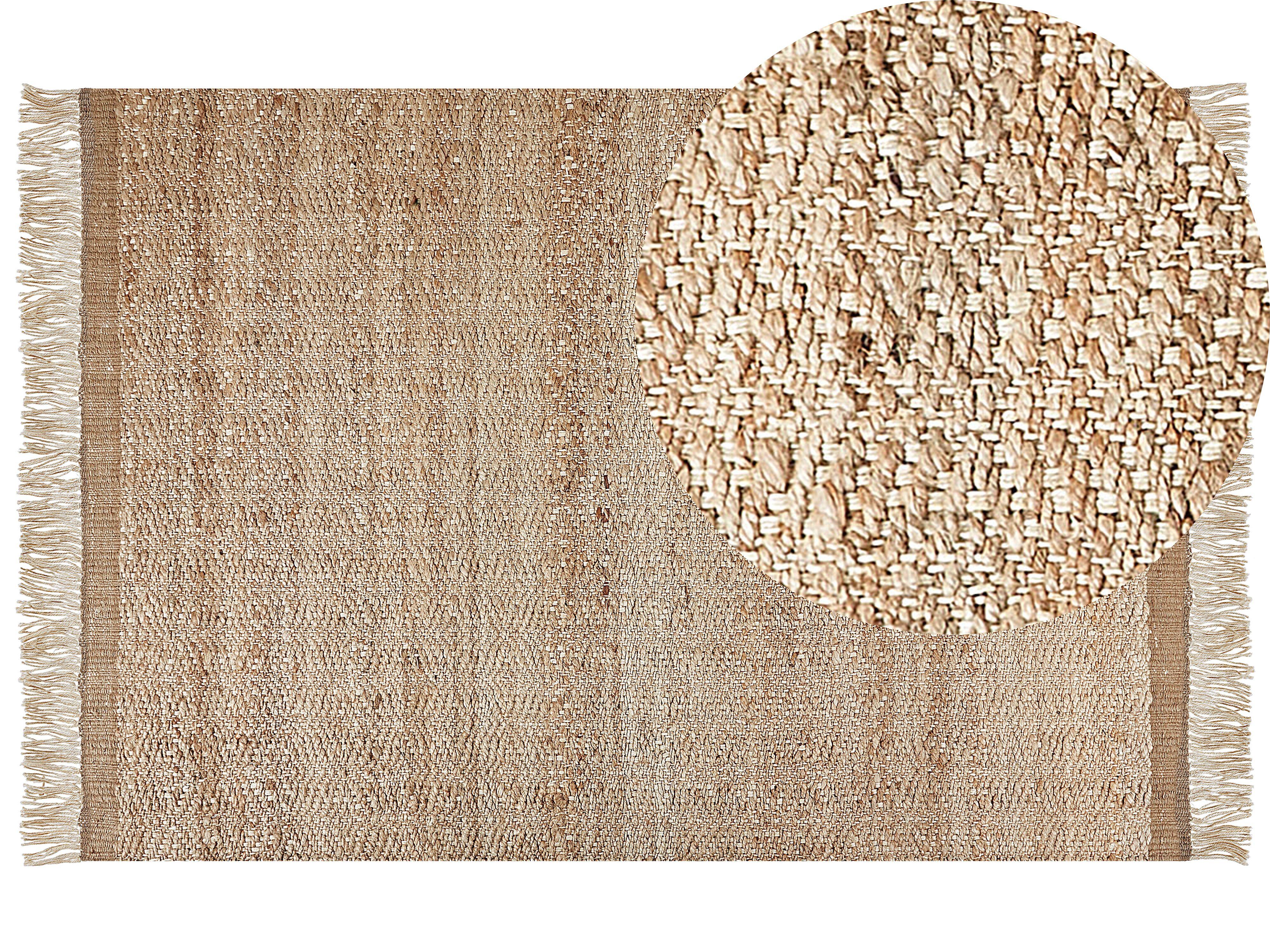 TEPPICH geflochten Abana 230/160 cm - Beige, Naturmaterialien (160/230cm) - Beliani