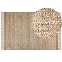 TEPPICH geflochten Abana 230/160 cm - Beige, Naturmaterialien (160/230cm) - Beliani