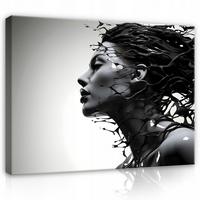 BILDER Abstrakt Frau 100x70 - Multicolor, Holzwerkstoff (100/70cm) - Wallarena