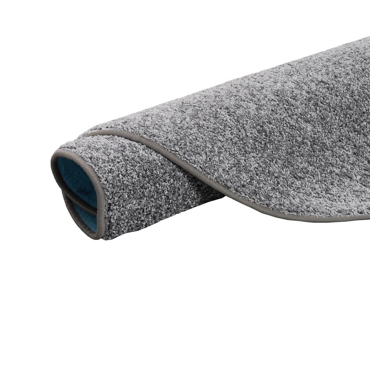 HOCHFLOR VELOURS TEPPICH MONA RUND - Grau, Textil (200/200cm) - Snapstyle