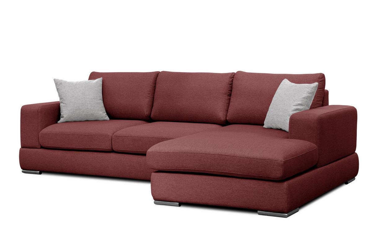 ECKSOFA OTTO 4-Sitzer, bordeaux - Bordeaux, Holzwerkstoff/Textil (279/159cm) - Wozimo