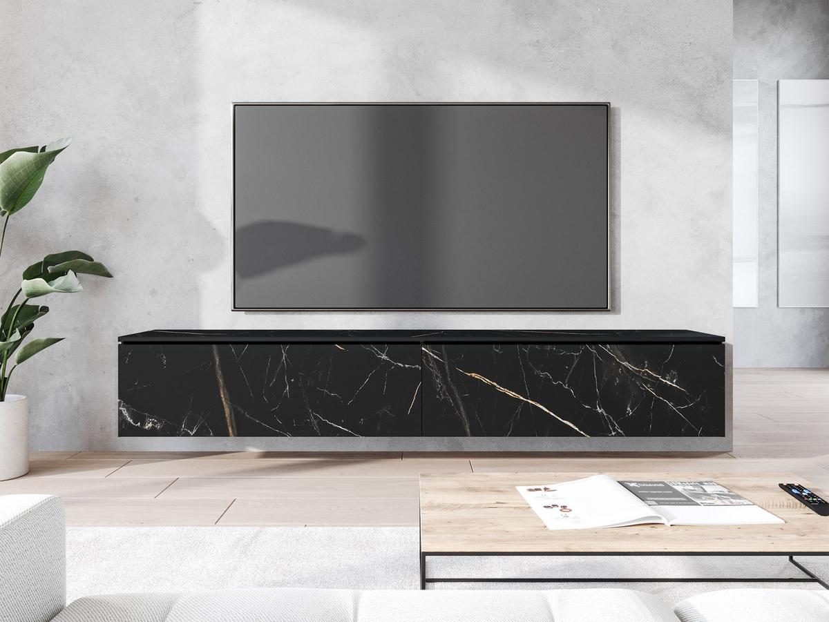 TV-LOWBOARD D180 - Silberfarben/Multicolor, Holzwerkstoff/Kunststoff (180/30/33cm) - MIRJAN24