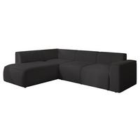 ECKSOFA ZAVO Links Feiner Mischstoff in Anthrazit - Anthrazit, Kunststoff/Textil (310/218cm) - Idohome