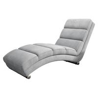 RELAXLIEGE Holiday - Chromfarben/Hellgrau, Holz/Textil (62/84/180cm) - MIRJAN24