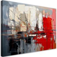 LEINWANDBILD Abstraktion 120x80cm - Rot, Textil (120/80cm) - Feeby