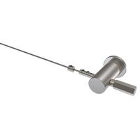 SEILSPANNGARNITUR / SEILSPANNER SET Tavia 500 cm Seil, Chrom - Chromfarben, Metall (3/5/5cm) - INTERDECO