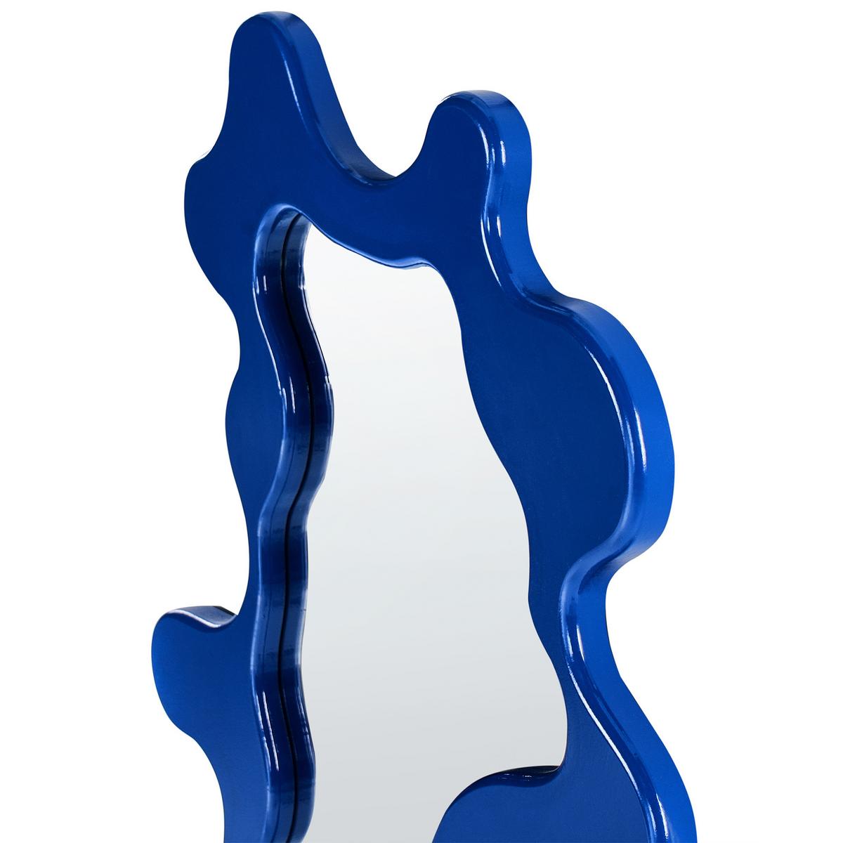 WANDSPIEGEL 59/80 cm Blau Roscoff - Blau, Holzwerkstoff (59/80/4cm) - Beliani