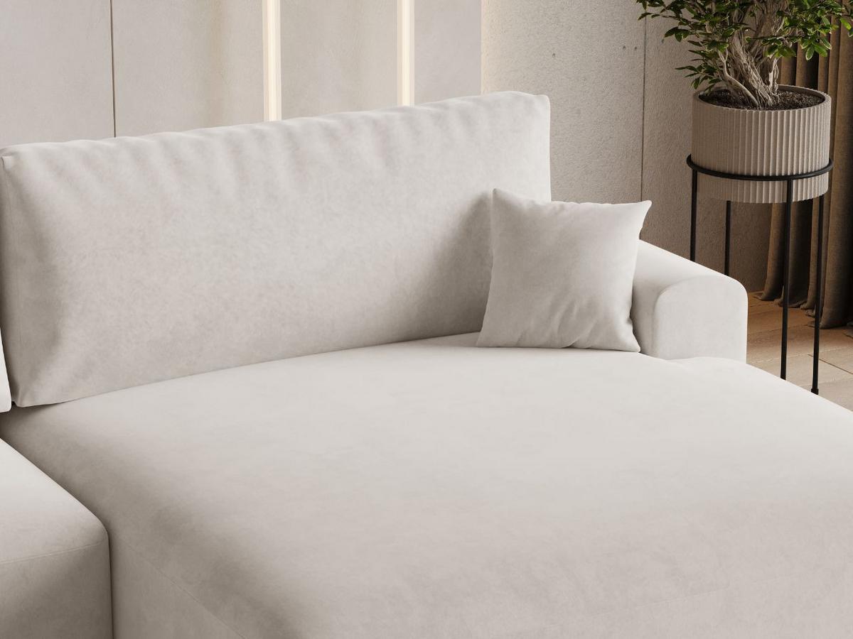 ECKSOFA Serene Ecru Rechts - Ecru, Holz/Textil (145/259cm) - Graingold